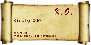 Király Odó névjegykártya